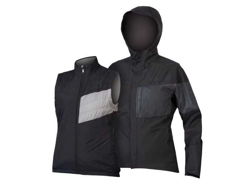 Endura Women's Urban Luminite 3 in 1 Jacket II Black click to zoom image