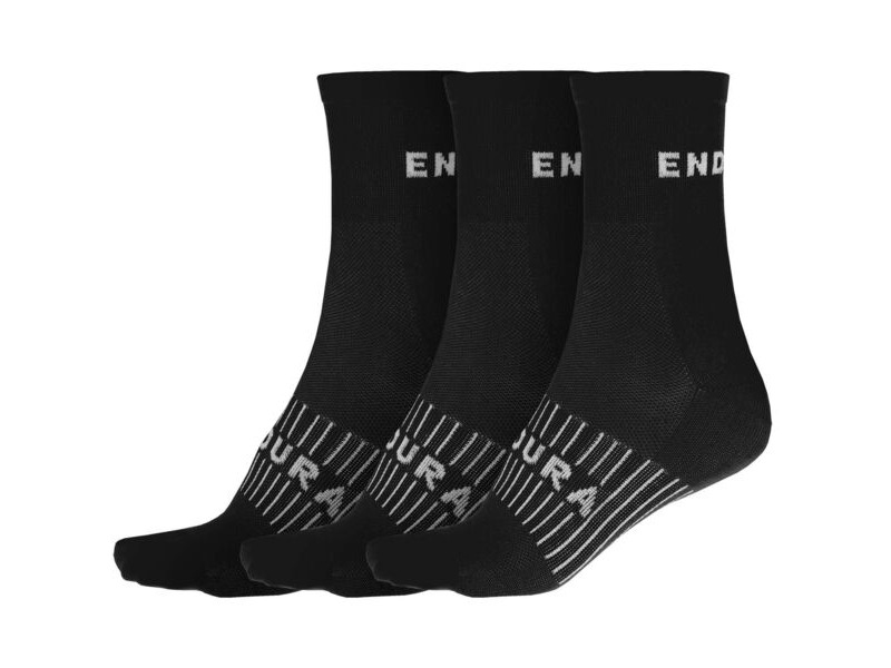 Endura Coolmax® Race Sock (Triple Pack) Black click to zoom image