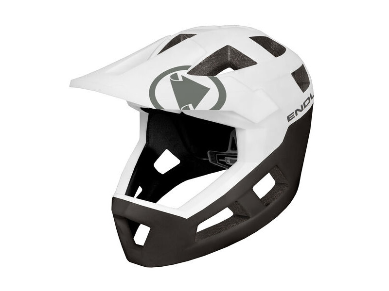 Endura SingleTrack Full Face Helmet White click to zoom image