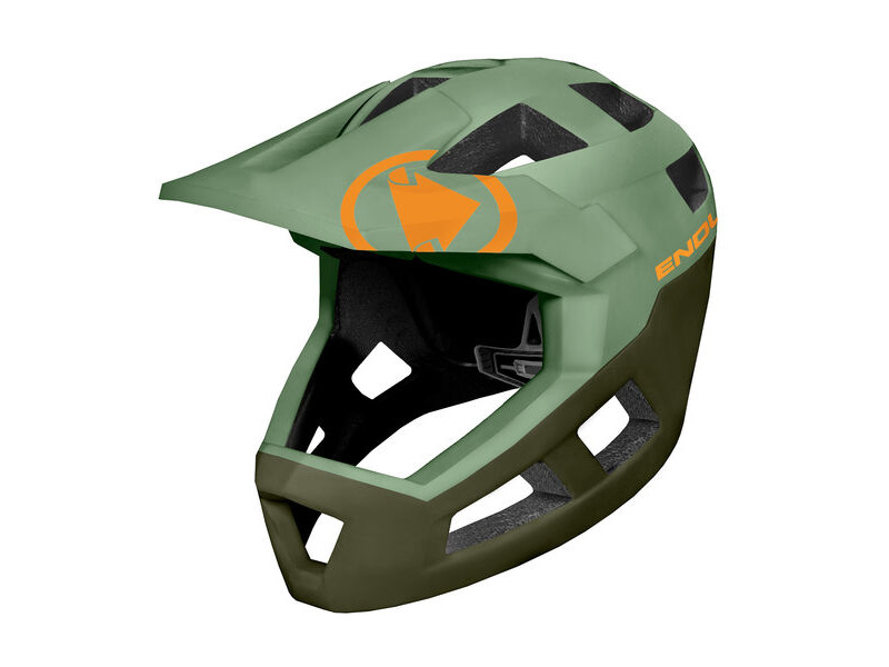 Endura SingleTrack Full Face Helmet OliveGreen click to zoom image