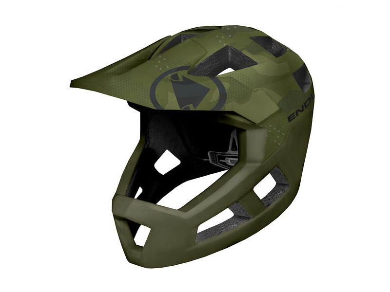 Endura SingleTrack Youth Full Face Helmet OliveGreen click to zoom image