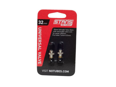 Stans NoTubes Notubes Universal 32mm Schrader Valve 10mm Base Pair