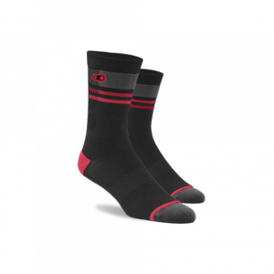 Crankbrothers Icon Socks Small/Medium Red/Grey  click to zoom image