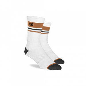 Crankbrothers Icon Socks Small/Medium White/Brown  click to zoom image