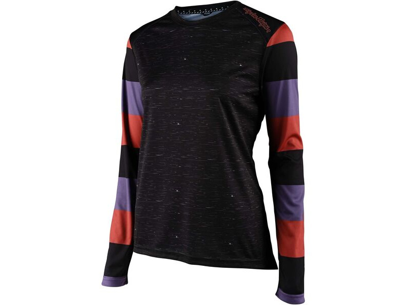 Troy Lee Designs Women's Lilium Long Sleeve Jersey Rugby - Black click to zoom image