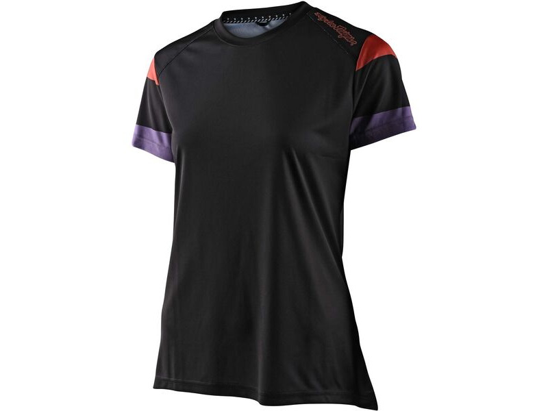 Troy Lee Designs Women's Lilium Short Sleeve Jersey Rugby - Black click to zoom image