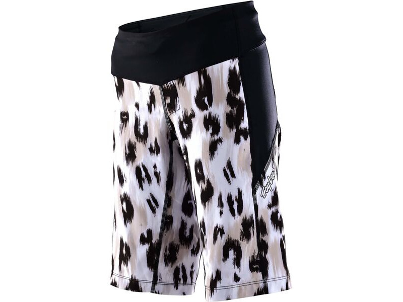 Troy Lee Designs Women's Luxe Shorts - Shell Only Wild Cat - White click to zoom image