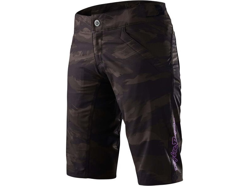 Troy Lee Designs Women's Mischief Shorts - Shell Only Brushed Camo - Army click to zoom image
