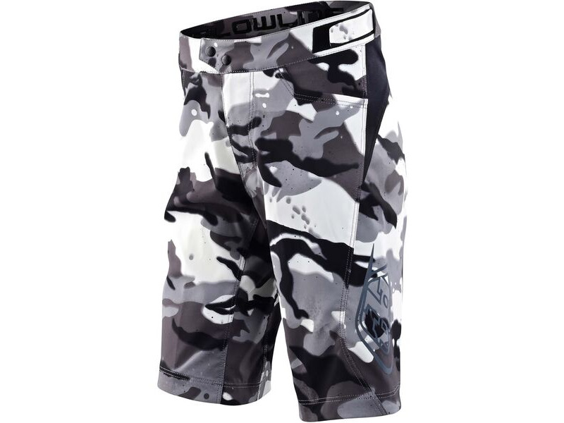 Troy Lee Designs Youth Flowline Shorts - Shell Only Spray Camo - White click to zoom image
