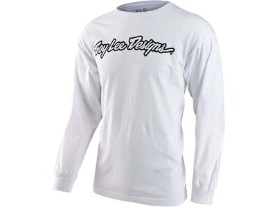 Troy Lee Designs Signature Long Sleeve T-Shirt White