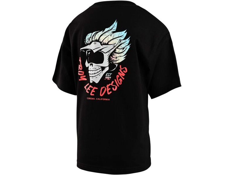 Troy Lee Designs Youth Feathers Short Sleeve T-Shirt Black click to zoom image