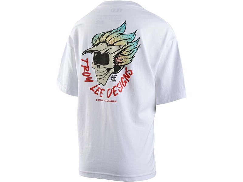 Troy Lee Designs Youth Feathers Short Sleeve T-Shirt White click to zoom image