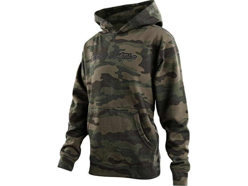 Troy Lee Designs Youth Signature Hoodie Camo - Green click to zoom image