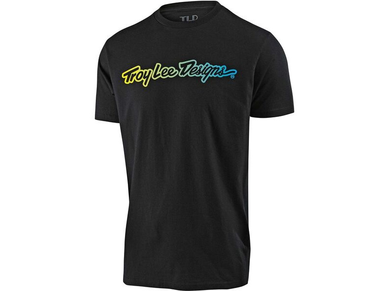 Troy Lee Designs Signature Youth T-Shirt Black click to zoom image