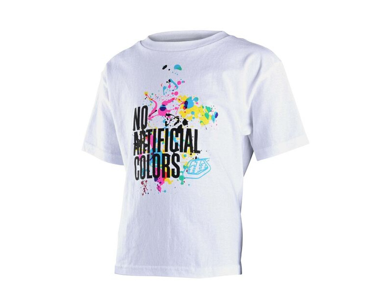 Troy Lee Designs 40th Holiday No Artificial Colors Kids Short Sleeve T-Shirt White click to zoom image