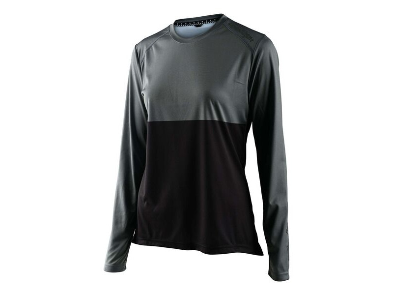 Troy Lee Designs Women's Lilium Long Sleeve Jersey Block - Green/Black click to zoom image