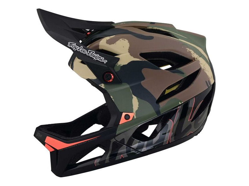 Troy Lee Designs Stage MIPS Helmet Signature Camo - Army Green click to zoom image