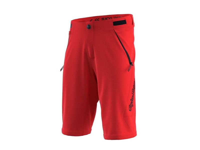 Troy Lee Designs Skyline Youth Shorts Mono - Fiery Red click to zoom image