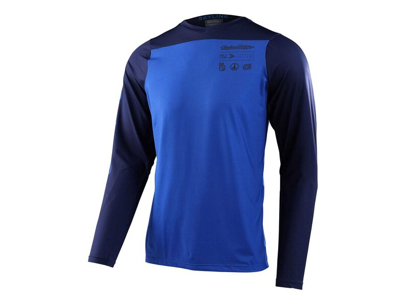 Troy Lee Designs Skyline Long Sleeve Jersey Mono - True Blue click to zoom image