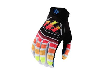 Troy Lee Designs Air Gloves - Plain Colours Waves - Black/Multicolour