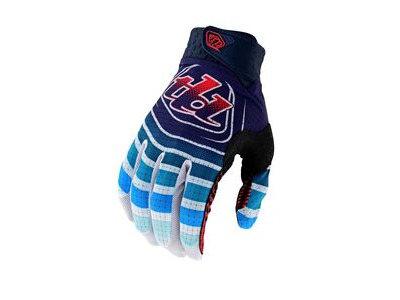 Troy Lee Designs Air Gloves - Plain Colours Waves - Navy/Red