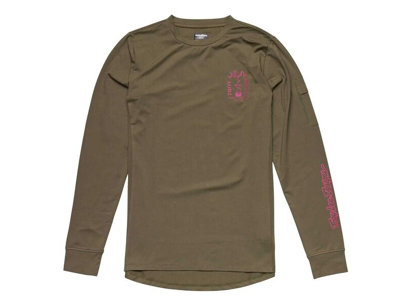 Troy Lee Designs Ruckus Long Sleeve Ride Jersey Fangs - Olive click to zoom image