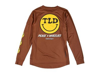 Troy Lee Designs Ruckus Long Sleeve Ride Jersey Wheelies - Chocolate