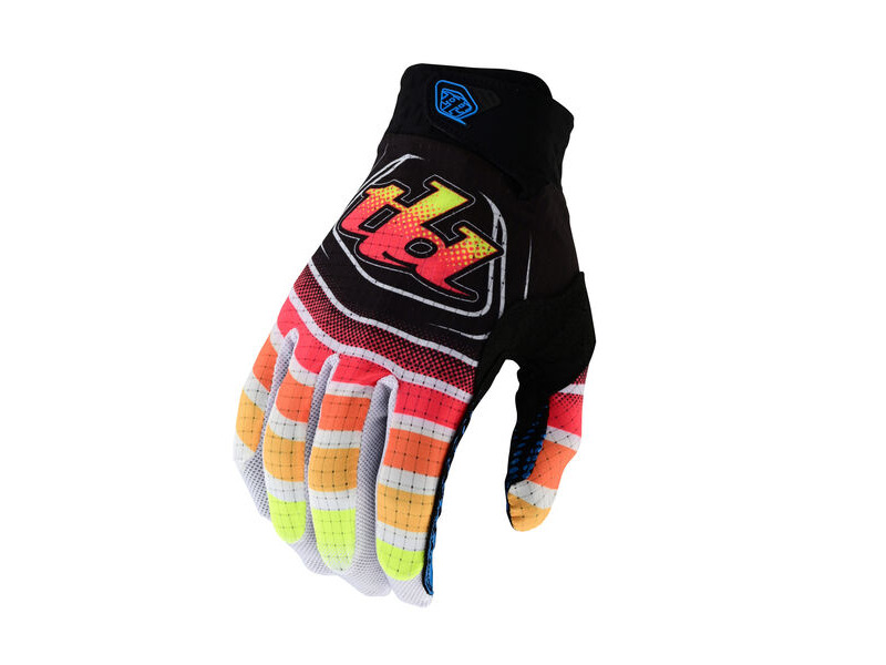 Troy Lee Designs Air Youth Gloves Waves - Black/Multicolour click to zoom image