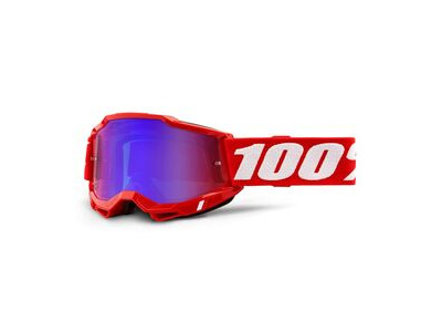 100% Accuri 2 Goggle Red / Red/Blue Mirror Lens