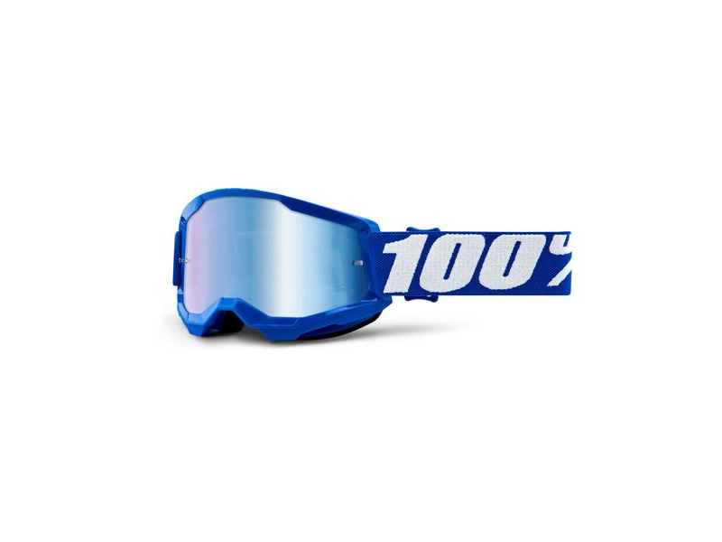 100% Strata 2 Youth Goggle Blue / Blue Mirror Lens click to zoom image