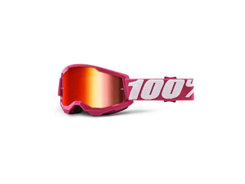 100% Strata 2 Youth Goggle Fletcher / Red Mirror Lens click to zoom image
