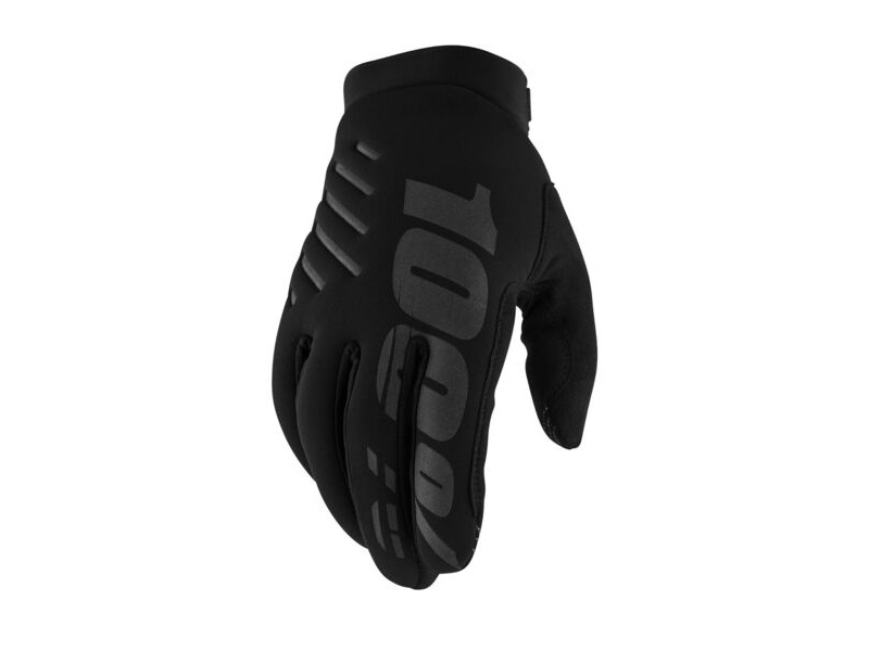 100% Brisker Women's Cold Weather Glove Black / Grey click to zoom image