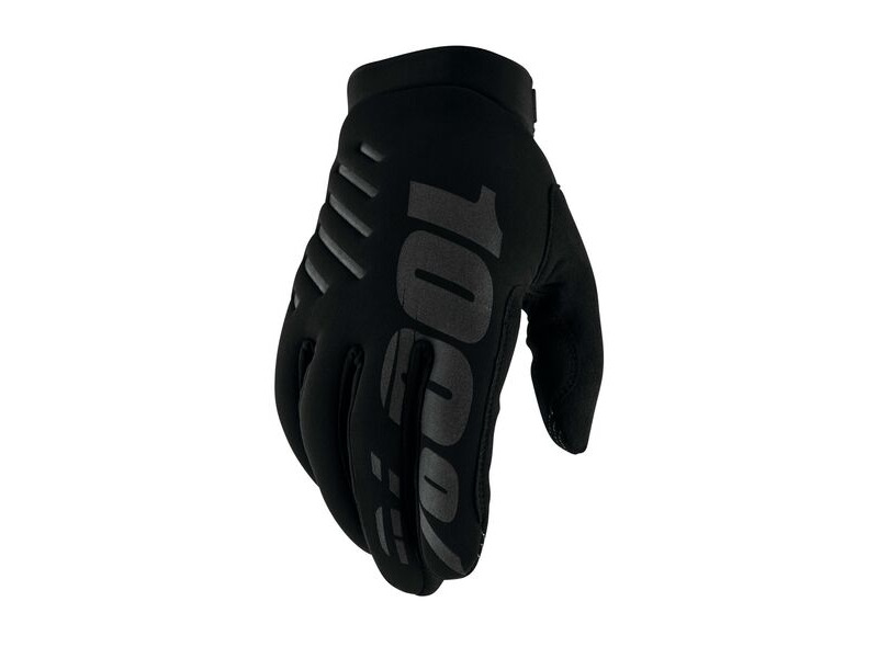 100% Brisker Cold Weather Youth Glove Black / Grey click to zoom image