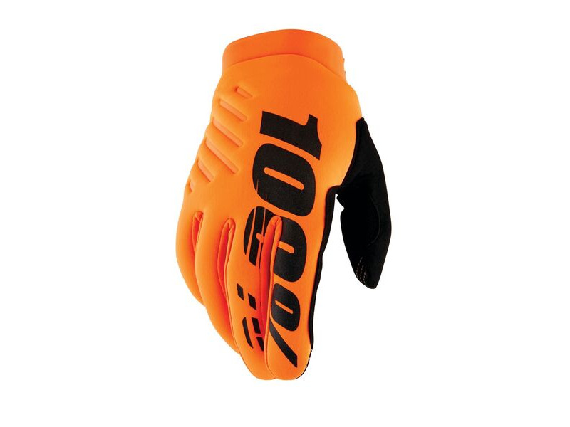 100% Brisker Cold Weather Youth Glove Fluo Orange click to zoom image