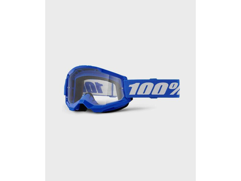 100% Strata 2 Goggle Blue / Clear Lens click to zoom image