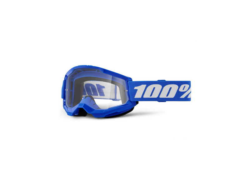 100% Strata 2 Goggle Blue / Clear Lens click to zoom image