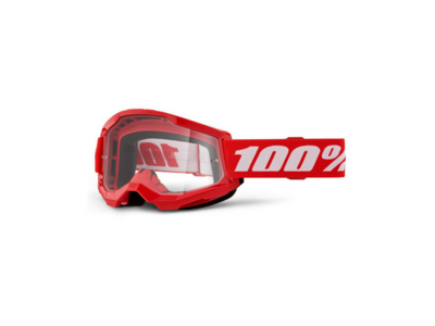 100% 100% Strata 2 Goggles Red/Clear