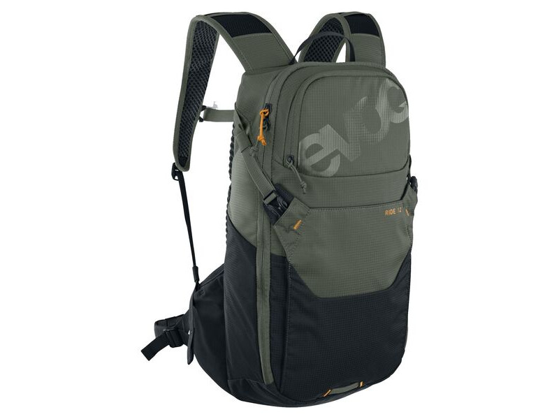 EVOC Ride Performance Backpack 12l + 2l Bladder 2023: Dark Olive/Black One Size click to zoom image