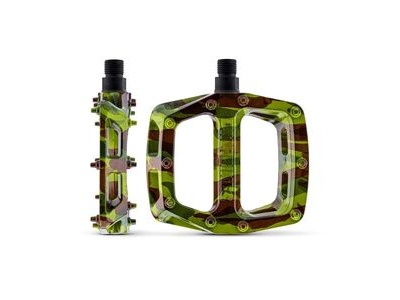 DMR V6 Plastic Pedal - Cro-Mo Axle - Green Camo