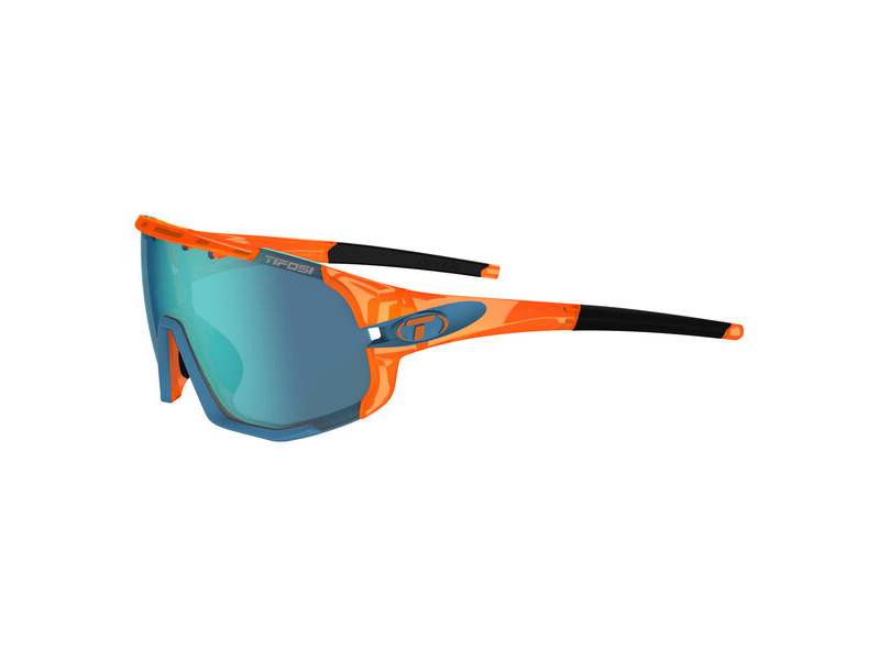 Tifosi Sledge Interchangeable Clarion Lens Sunglasses Crystal Orange/Clarion Blue click to zoom image