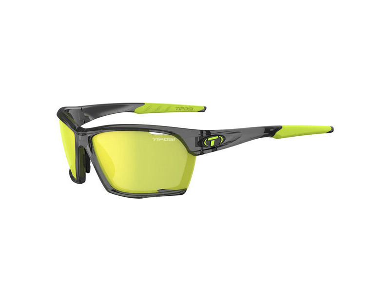 Tifosi Kilo Interchangeable Clarion Lens Sunglasses Crystal Smoke/Clarion Yellow/Ac Red/ Cle click to zoom image