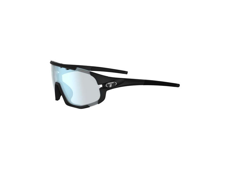 Tifosi Sledge Fototec Single Lens Sunglasses Matte Black Clarion Blue click to zoom image