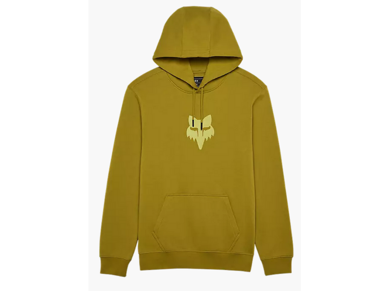 Fox Fox Head Pullover Hoodie Mustard click to zoom image