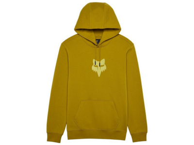 Fox Head Fleece Hoodie Mustard