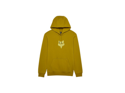 Fox Head Fleece Hoodie Mustard