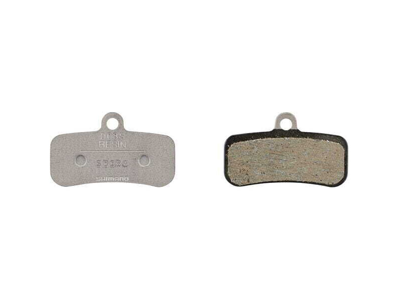 Shimano D03S disc pads & spring, steel back, resin click to zoom image